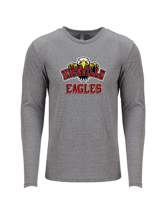 Niceville HS Softball Shadow - Tri-Blend Long Sleeve