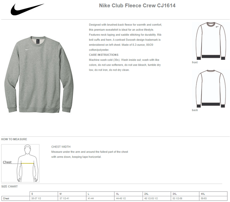 Fishers HS Boys Volleyball Curve - Mens Nike Crewneck