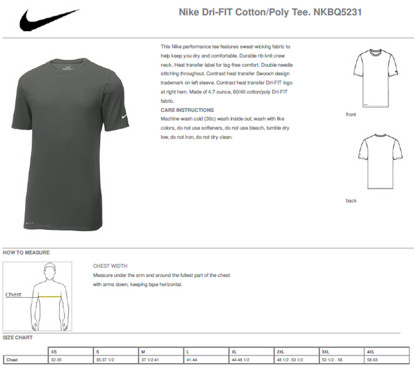 Rio Mesa HS Baseball Design 02a - Nike Cotton Poly Dri-Fit