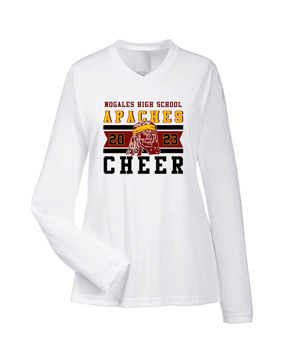 Nogales AZ HS Cheer Stamp - Womens Performance Longsleeve