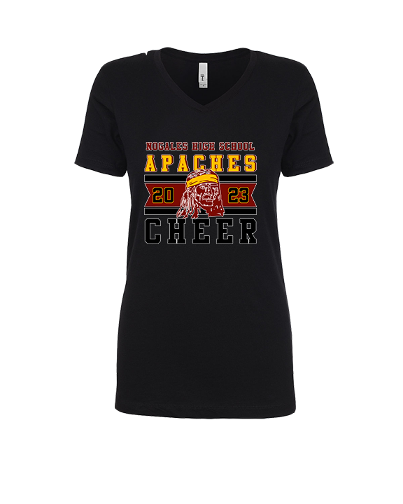 Nogales AZ HS Cheer Stamp - Womens Vneck