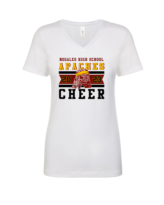 Nogales AZ HS Cheer Stamp - Womens Vneck