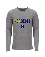 Nordhoff HS Football Block - Tri-Blend Long Sleeve