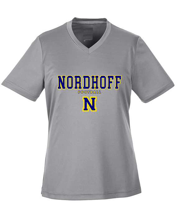Nordhoff HS Football Block - Womens Performance Shirt