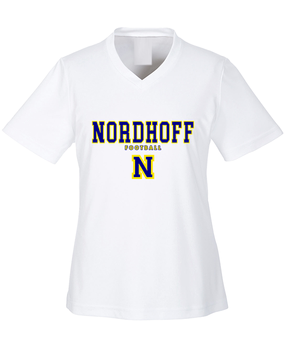 Nordhoff HS Football Block - Womens Performance Shirt