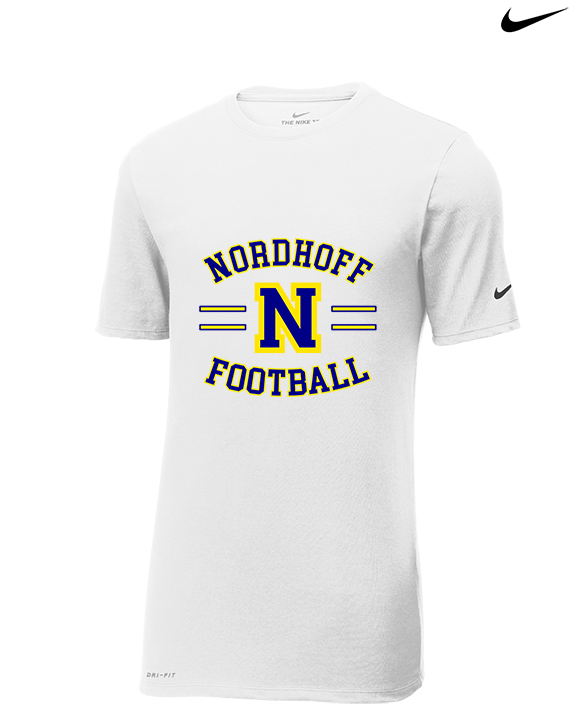 Nordhoff HS Football Curve - Mens Nike Cotton Poly Tee