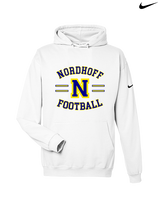 Nordhoff HS Football Curve - Nike Club Fleece Hoodie