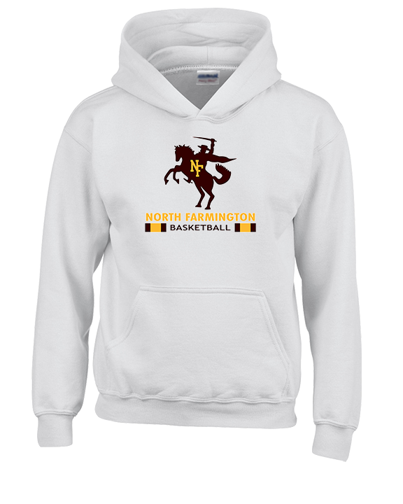 North Farmington HS Basketball Stacked - Youth Hoodie