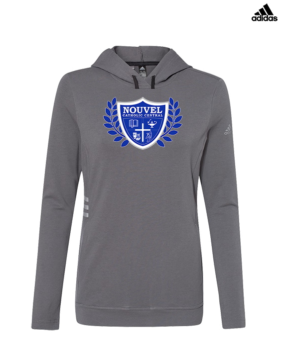 Nouvel Catholic Central Boys Basketball Custom Shield - Womens Adidas Hoodie