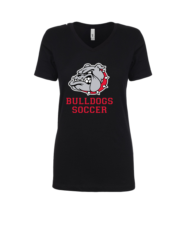 Oak Hills HS Soccer Dog Head - Womens V-Neck