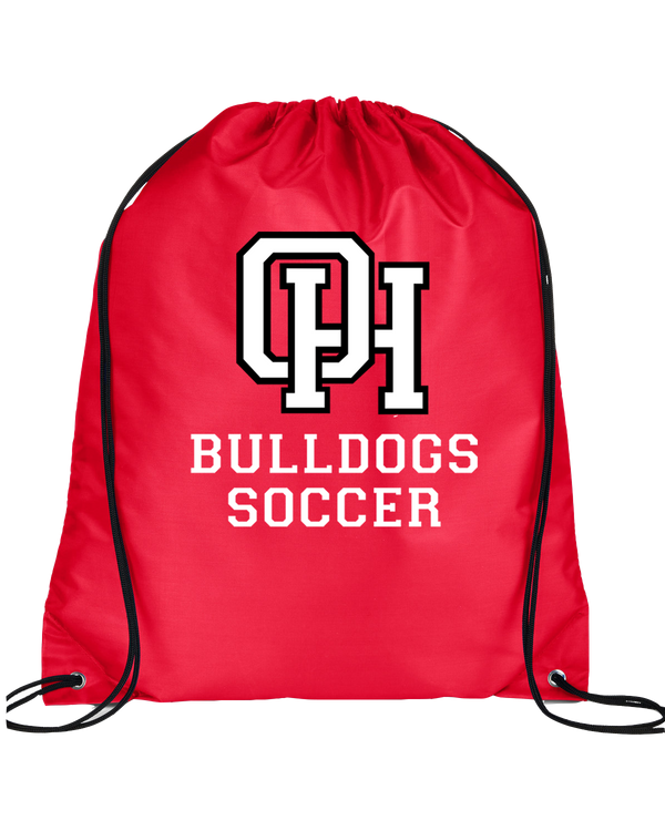 Oak Hills HS Soccer Emblem Red - Drawstring Bag