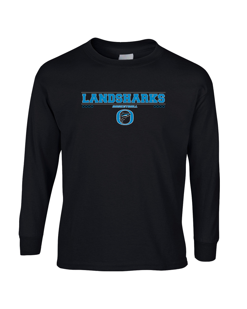 Oceanside Collegiate Academy Girls Basketball Border - Mens Cotton Long Sleeve