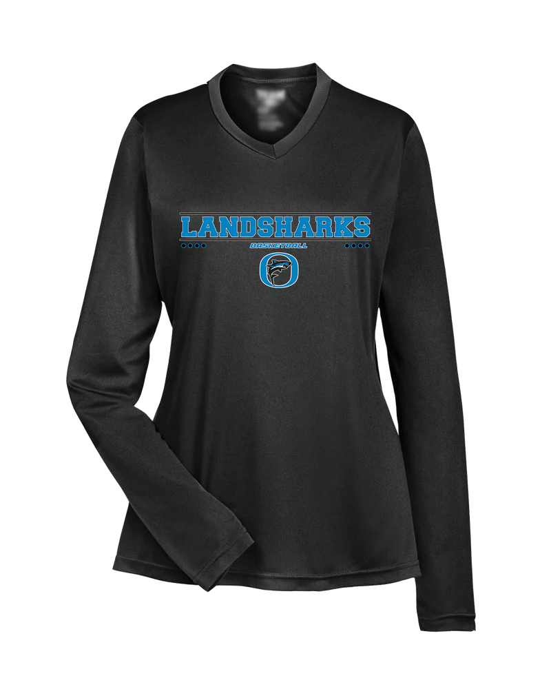 Oceanside Collegiate Academy Girls Basketball Border - Womens Performance Long Sleeve