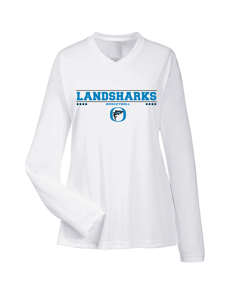 Oceanside Collegiate Academy Girls Basketball Border - Womens Performance Long Sleeve