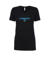 Oceanside Collegiate Academy Girls Basketball Border - Womens V-Neck