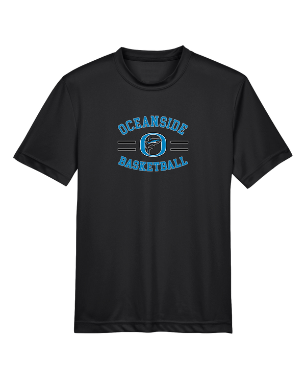 Oceanside Collegiate Academy Girls Basketball Curve - Youth Performance T-Shirt