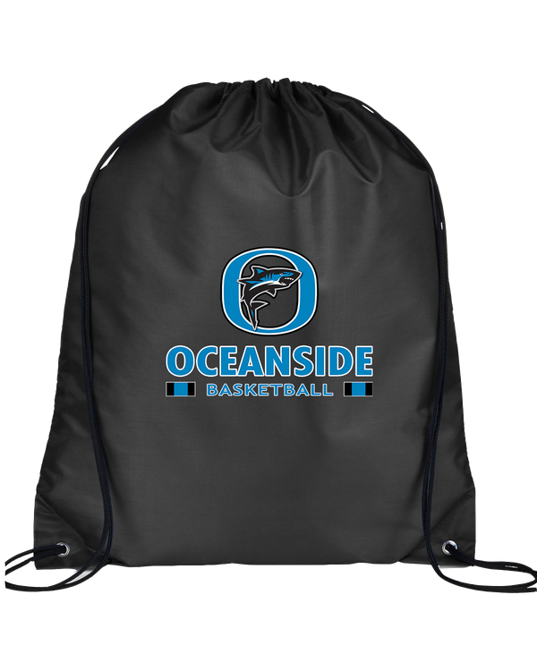 Oceanside Collegiate Academy Girls Basketball Stacked - Drawstring Bag