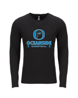 Oceanside Collegiate Academy Girls Basketball Stacked - Tri Blend Long Sleeve