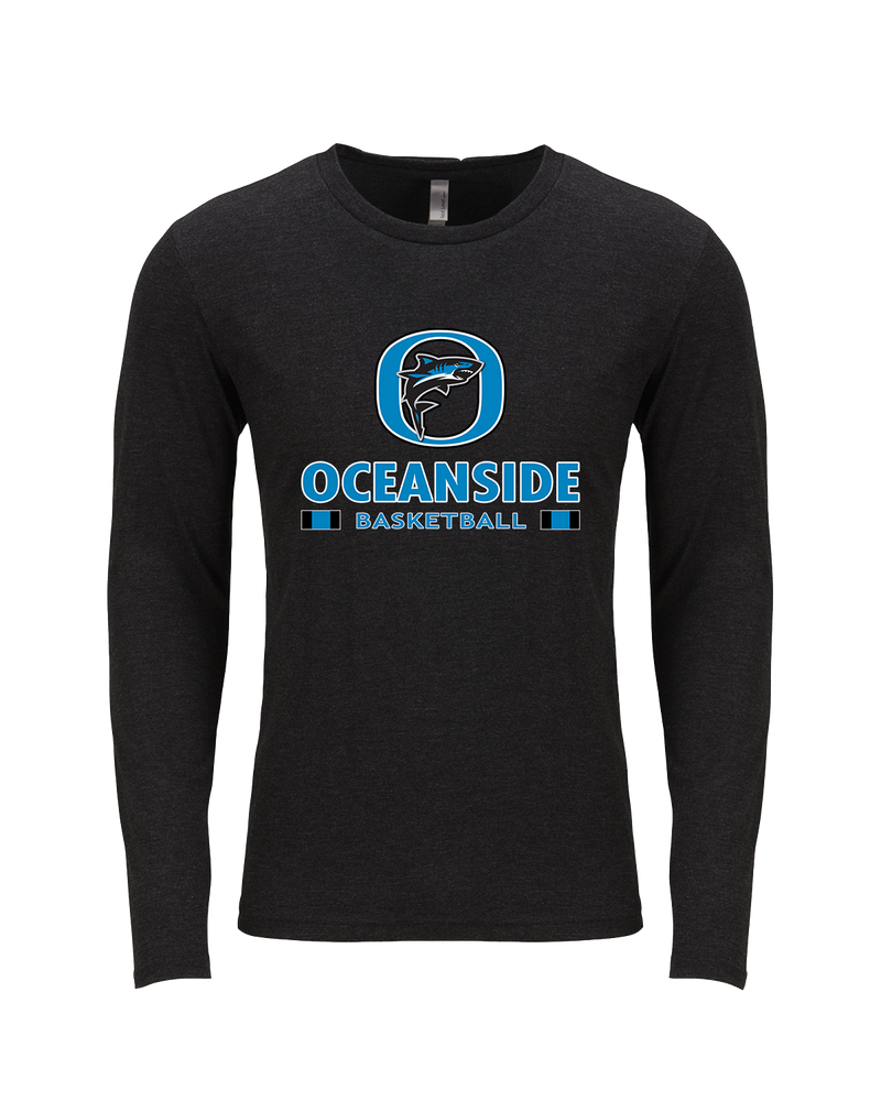 Oceanside Collegiate Academy Girls Basketball Stacked - Tri Blend Long Sleeve