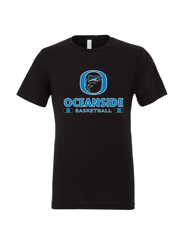 Oceanside Collegiate Academy Girls Basketball Stacked - Mens Tri Blend Shirt