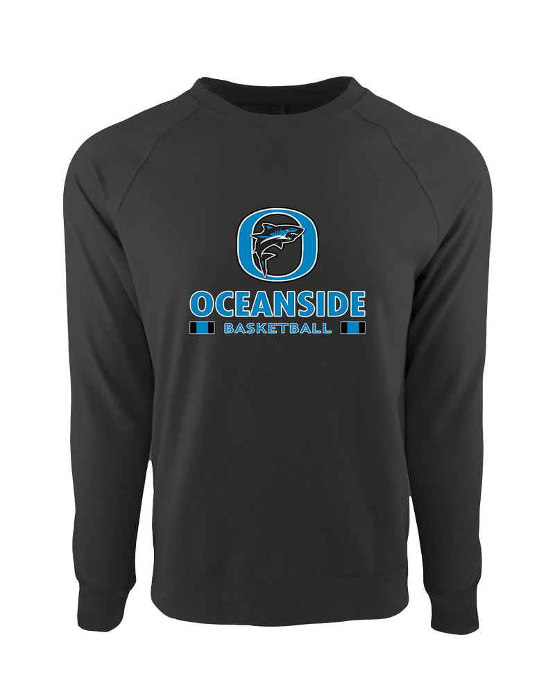 Oceanside Collegiate Academy Girls Basketball Stacked - Crewneck Sweatshirt