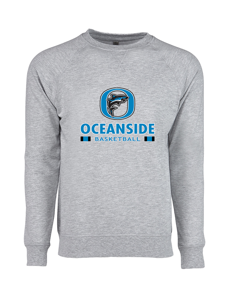 Oceanside Collegiate Academy Girls Basketball Stacked - Crewneck Sweatshirt