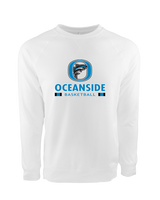 Oceanside Collegiate Academy Girls Basketball Stacked - Crewneck Sweatshirt