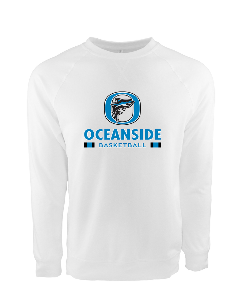 Oceanside Collegiate Academy Girls Basketball Stacked - Crewneck Sweatshirt