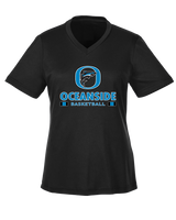 Oceanside Collegiate Academy Girls Basketball Stacked - Womens Performance Shirt