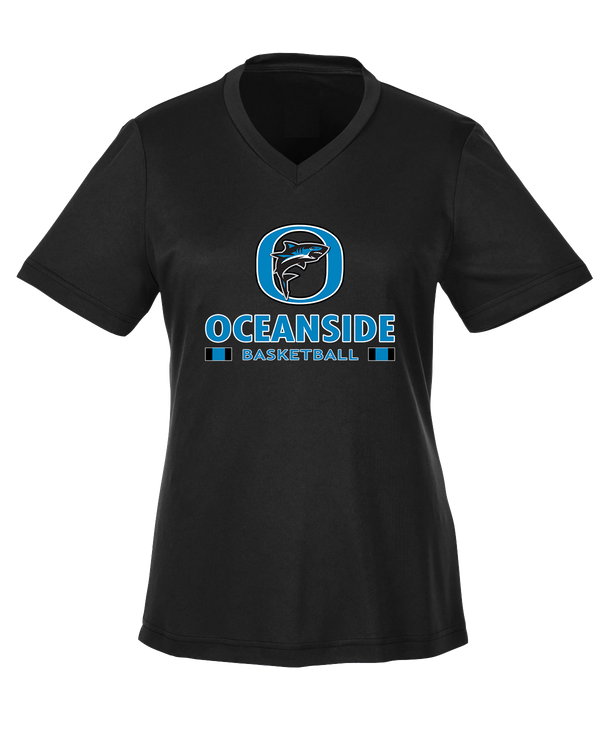 Oceanside Collegiate Academy Girls Basketball Stacked - Womens Performance Shirt