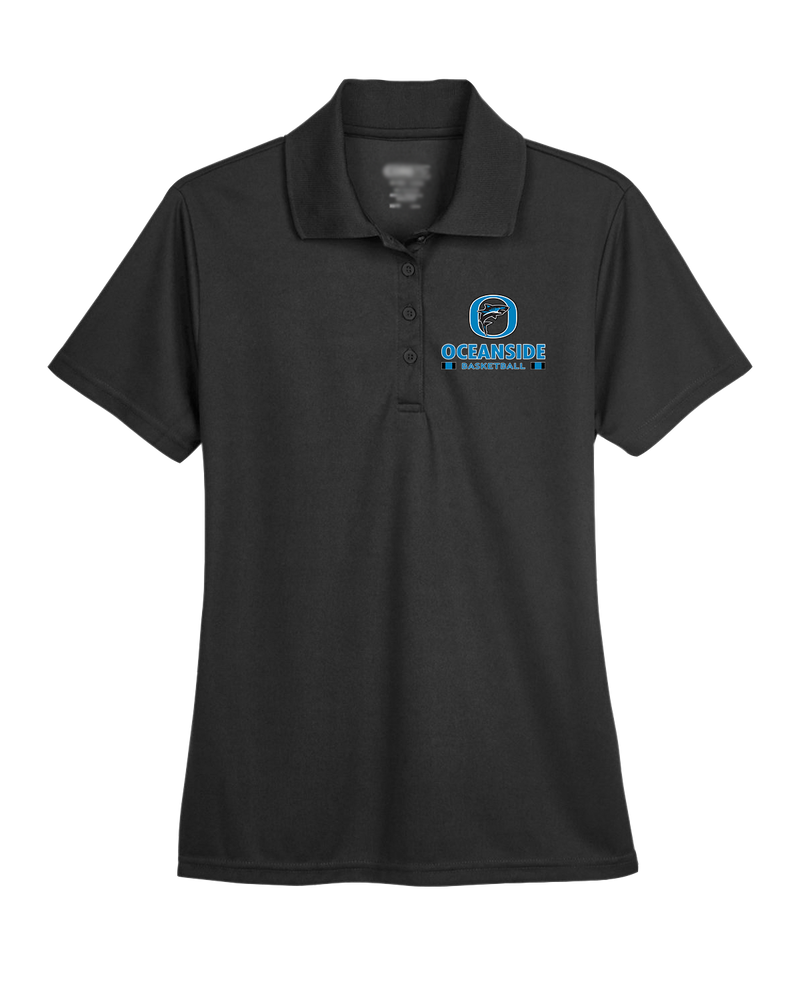 Oceanside Collegiate Academy Girls Basketball Stacked - Womens Polo