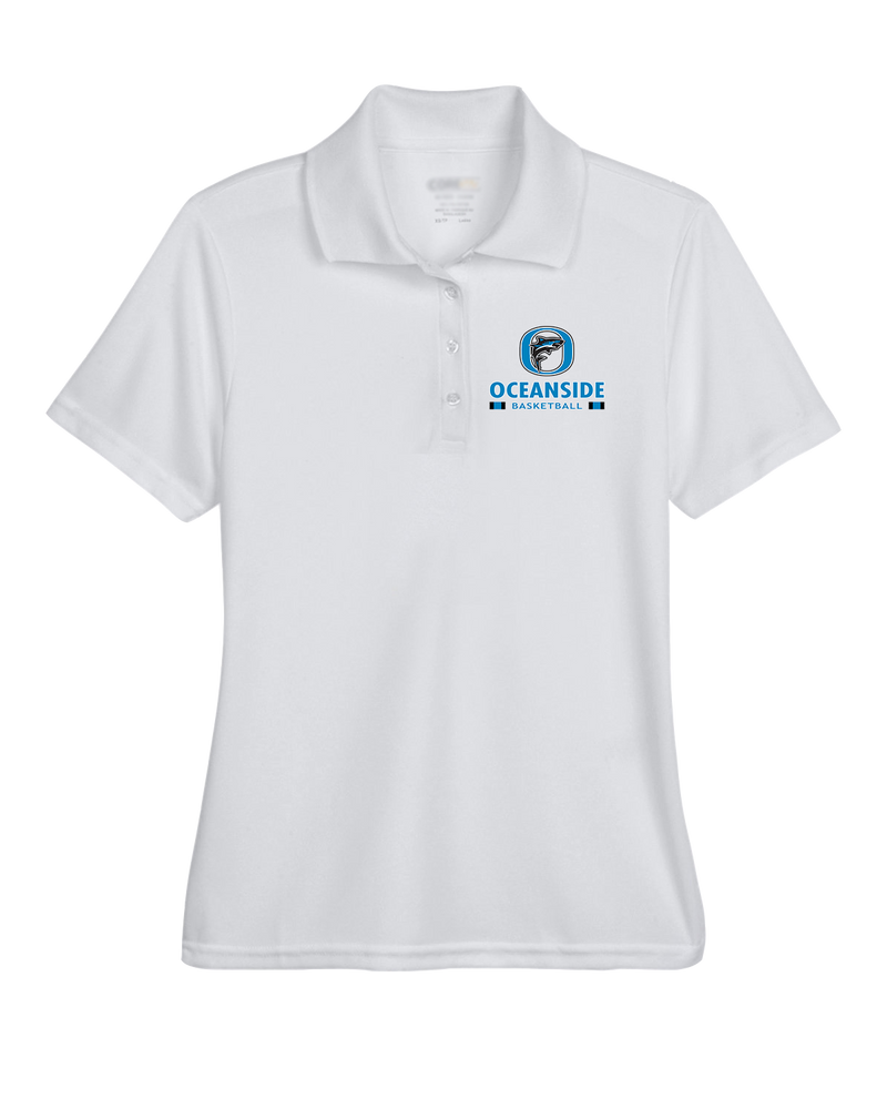 Oceanside Collegiate Academy Girls Basketball Stacked - Womens Polo