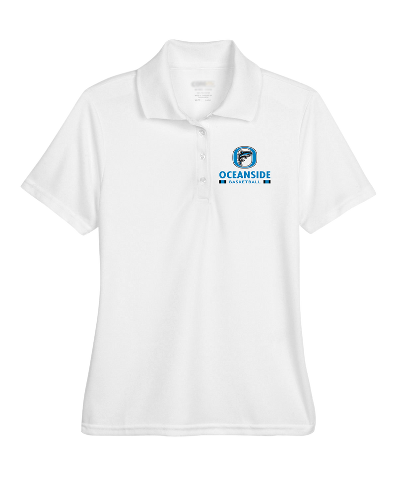 Oceanside Collegiate Academy Girls Basketball Stacked - Womens Polo