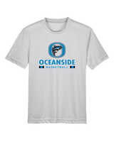 Oceanside Collegiate Academy Girls Basketball Stacked - Youth Performance T-Shirt
