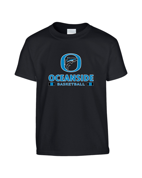 Oceanside Collegiate Academy Girls Basketball Stacked - Youth T-Shirt