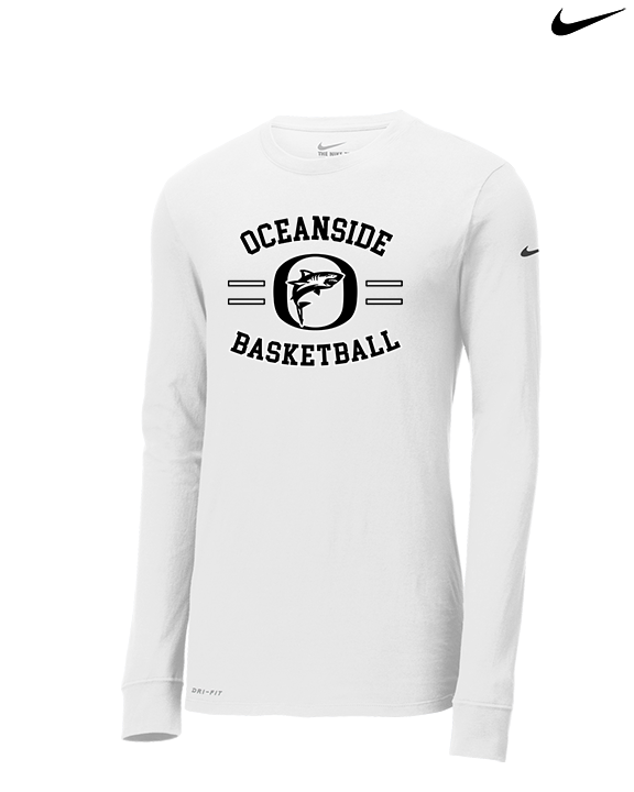Oceanside Collegiate Academy Boys Basketball Curve - Mens Nike Longsleeve