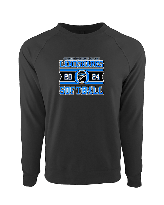 Oceanside Collegiate Academy Softball Stamp - Crewneck Sweatshirt