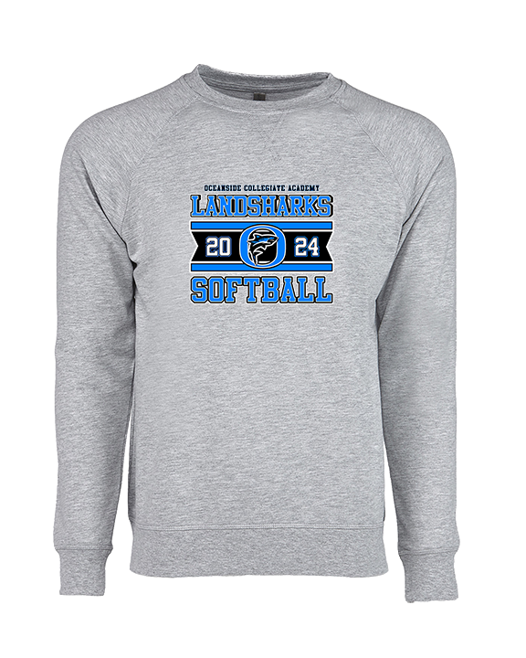 Oceanside Collegiate Academy Softball Stamp - Crewneck Sweatshirt