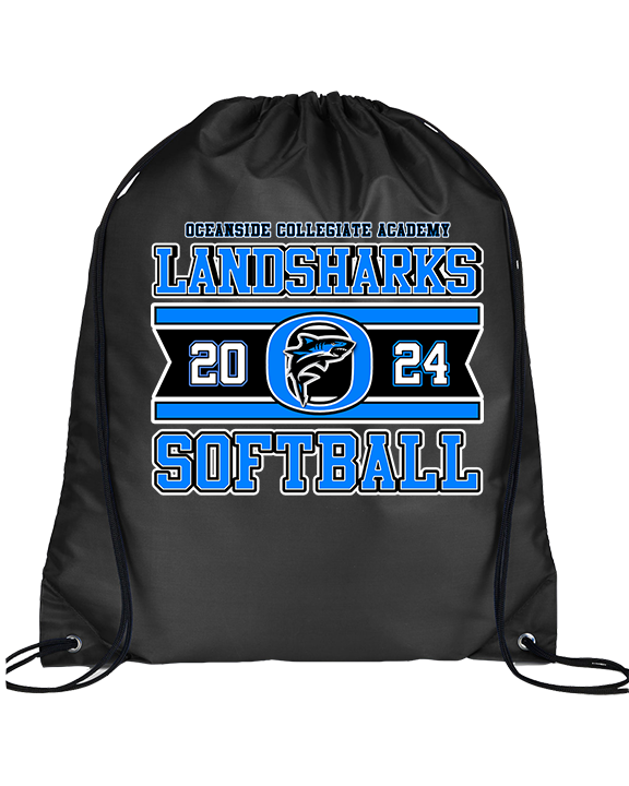 Oceanside Collegiate Academy Softball Stamp - Drawstring Bag