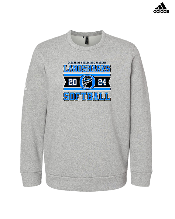 Oceanside Collegiate Academy Softball Stamp - Mens Adidas Crewneck