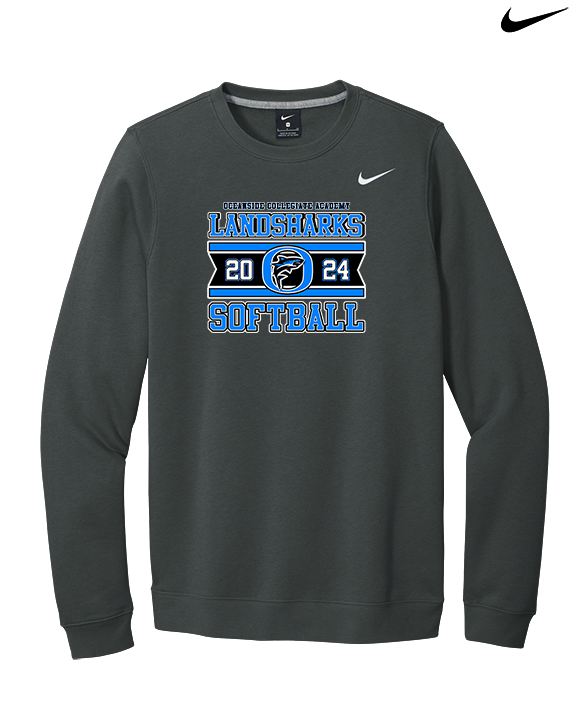 Oceanside Collegiate Academy Softball Stamp - Mens Nike Crewneck