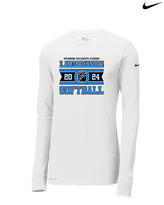 Oceanside Collegiate Academy Softball Stamp - Mens Nike Longsleeve