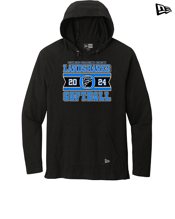 Oceanside Collegiate Academy Softball Stamp - New Era Tri-Blend Hoodie