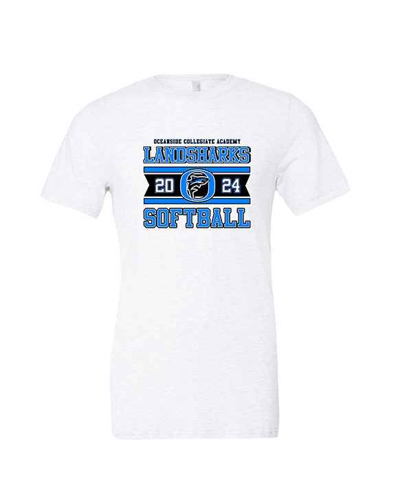 Oceanside Collegiate Academy Softball Stamp - Tri-Blend Shirt