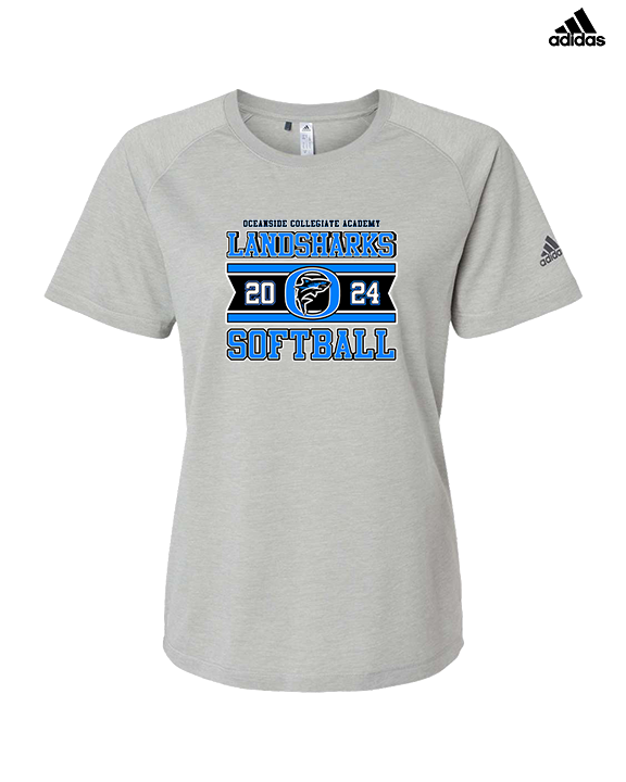 Oceanside Collegiate Academy Softball Stamp - Womens Adidas Performance Shirt