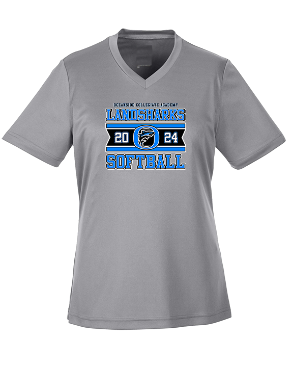 Oceanside Collegiate Academy Softball Stamp - Womens Performance Shirt