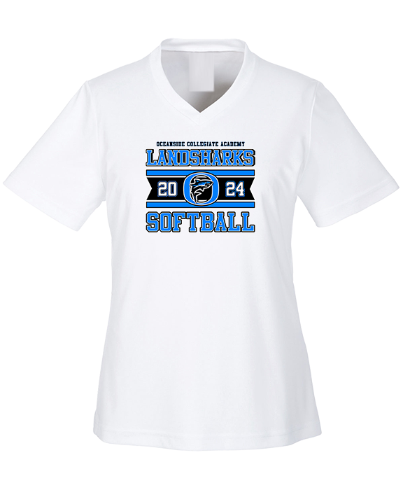 Oceanside Collegiate Academy Softball Stamp - Womens Performance Shirt