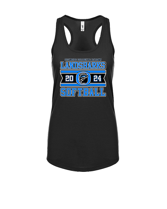 Oceanside Collegiate Academy Softball Stamp - Womens Tank Top