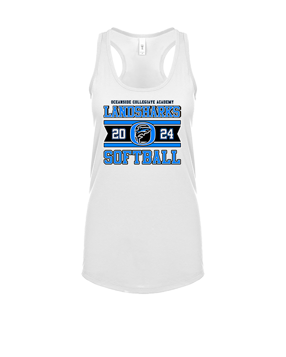Oceanside Collegiate Academy Softball Stamp - Womens Tank Top
