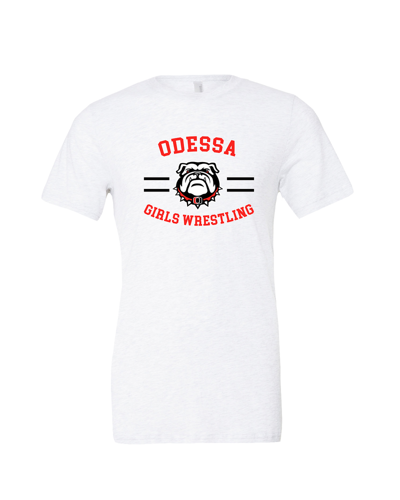 Odessa HS  Wrestling Curve - Mens Tri Blend Shirt